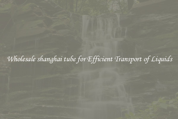 Wholesale shanghai tube for Efficient Transport of Liquids