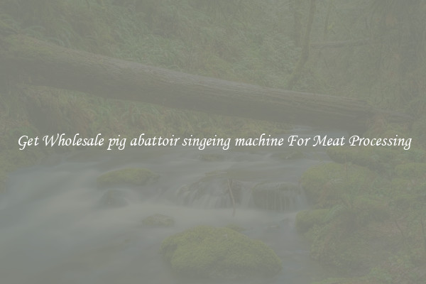 Get Wholesale pig abattoir singeing machine For Meat Processing