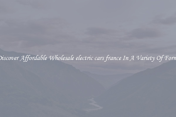 Discover Affordable Wholesale electric cars france In A Variety Of Forms