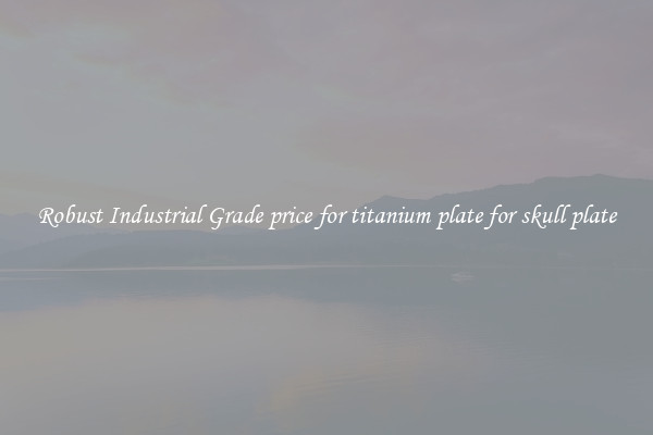 Robust Industrial Grade price for titanium plate for skull plate