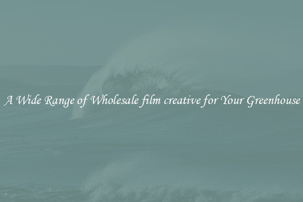 A Wide Range of Wholesale film creative for Your Greenhouse