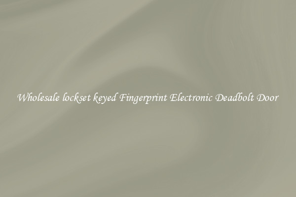 Wholesale lockset keyed Fingerprint Electronic Deadbolt Door 