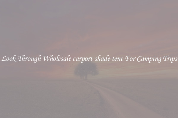 Look Through Wholesale carport shade tent For Camping Trips