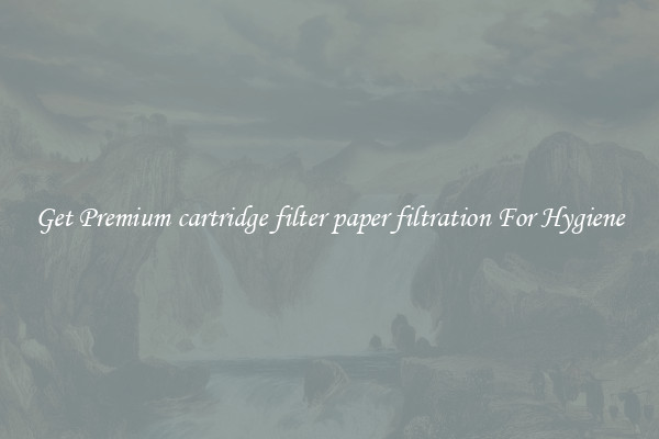 Get Premium cartridge filter paper filtration For Hygiene