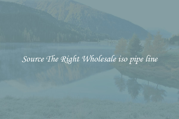Source The Right Wholesale iso pipe line