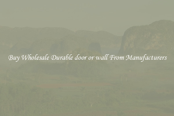 Buy Wholesale Durable door or wall From Manufacturers